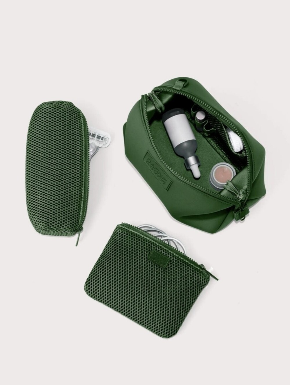 Dagne Dover Hunter Toiletry Bag in Pine, Large - Picture 2 of 9